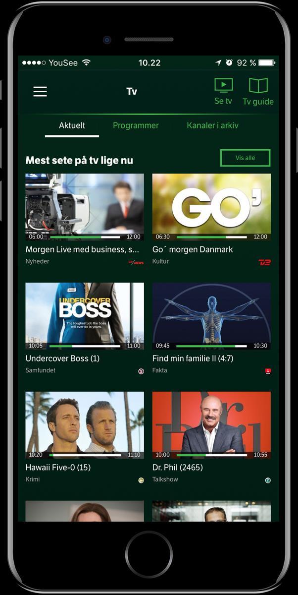 YouSee Tv & Film app Adgang til din tv-pakke på