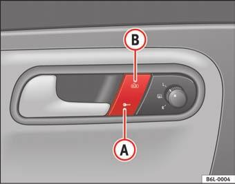 70 Låsning og oplåsning Sikkerhedsoplåsning Hvis airbaggene udløses i forbindelse med en ulykke, bliver hele bilen låst op undtagen bagklappen.