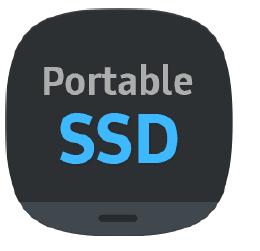 1. Anvendelse af Samsung Portable SSD Software Vælg Samsung Portable SSD -programikonet på skrivebordet. * Samsung Portable SSD Software fungerer ikke uden en aktiv enhed (driver). 2.