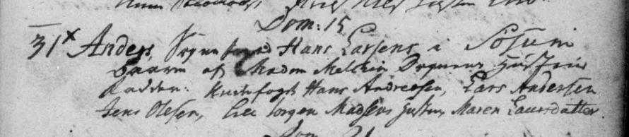 ? Se dokument 1780 Hans Hansen, Søsum