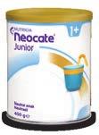 Neocate Junior Neocate Junior er en aminosyrebaseret hypoalleren komplet elementardiæt til ernærinsmæssi håndterin af børn med komælksalleri, multipel fødevarealleri o andre indikationer, hvor en