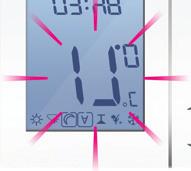 Brugervejledning - Midlertidig manuel styring Brug op- eller nedpiletasten for at se dine programsatte temperaturer.