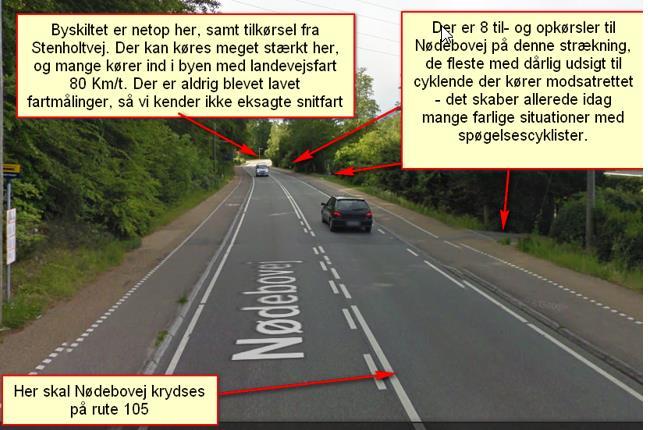 Nødebo Lokalråds input til trafiksikkerhedsproblemer i Nødebo maj 2018 Side 4 5) Busstoppestedet ved