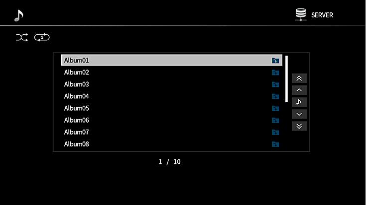 Søgeskærm Afspilningsskærm SLEEP PART MAIN ZONE PURE DIRECT HDMI OUT a b a SCENE d 5 6 3 7 4 8 c b TUNER RED INPUT NET USB PRESET GREEN ELLOW BLUETOOTH BLUE Piletaster ENTER a Statusindikatorer Viser