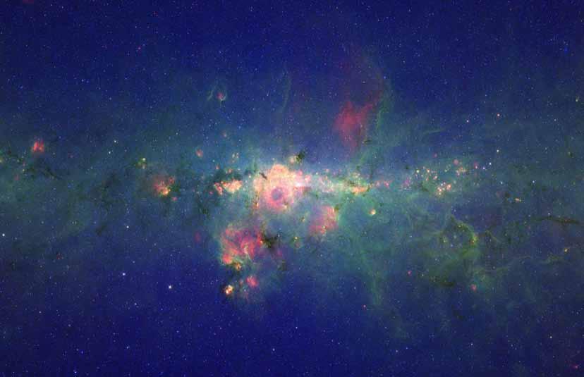 i NASA s Spitzer-teleskop har taget dette imponerende billede af de centrale dele af Mælkevejen.