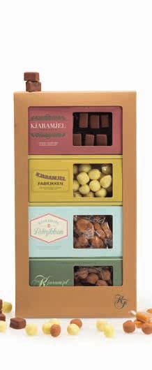 20201040 Mix af kjaramjeller med fløde cjokolade og lakrjds fudges med flødechokolade
