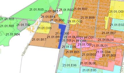 2.0.B05 Boligområde Fastlægges ved lokalplanlægning Specifik Boligområde - Åben lav Min. 2 p-pladser pr. bolig for åben lav og min.,5 p-plads pr.