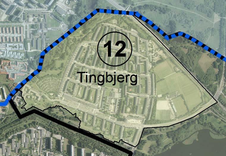 13 Udsnit af Figur E.1-1. Oplandet består af bebyggelserne Tingbjerg og Utterslevhuse, der er boliger i etagebebyggelse omkranset af Gyngemosen og Utterslev Moses rande samt Fæstningskanalen. 1.3.2 Hovedtrafikårer Frederikssundsvej og Hillerødmotorvejen er hovedbiltrafikårer til området, men kun en enkelt bilvej Ruten fører ind til Tingbjerg og Utterslevhuse.