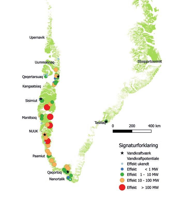 VANDKRAFT VIGTIGSTE RENE ENERGIKILDE Vandkraft er i dag den vigtigste vedvarende energikilde i Grønland.