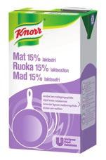 Knorr Mad 15% Varenr. 25897001, 8 x 1 l Knorr Mad 15% Laktosefri Varenr. 11897001, 8 x 1 l Knorr Piske 31% Varenr. 17469501, 8 x 1 l Knorr Piske 30% Laktosefri Varenr.