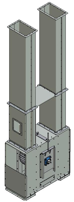 AGRO Elevatorunderdelen Eventuelle ekstra fødder for elevatorfod monteres. Elevatorfoden placeres og fastgøres på fundamentet.