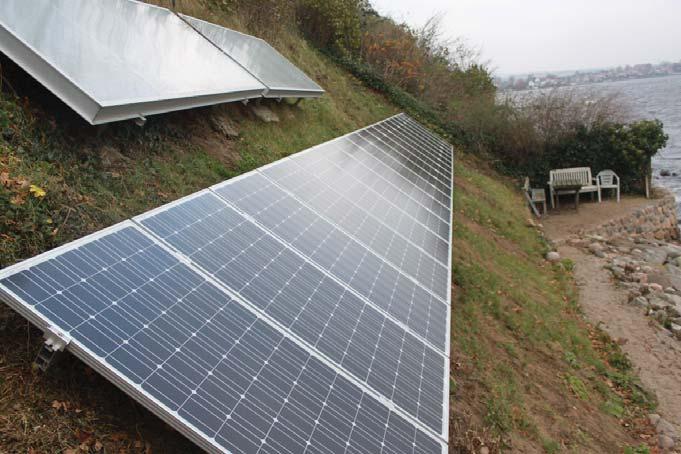med en samlet effekt på 39,5 MW 843 private solcelleanlæg med en samlet