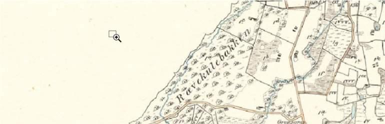 EKKODALENS MOSER 11 Figur 2-4 Udsnit af sognekort 1880 viser, at Læså den gang løb øst