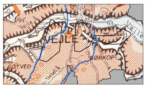 Landskabet og resumé af kortlægningen i Andkær og Jerlev-Vejle Syd Landskabet I modelområdet ligger tre kortlægningsområder (Andkær, Jerlev og Vejle Syd).