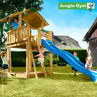 Legetårn Jungle Gym "Chalet" Jungle Gym "Chalet" har en spændende struktur med mange stimulerende muligheder.