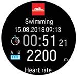 EFTER DIN SVØMNING Der er en tilgængelig oversigt over dine svømmedata i træningsopsummeringen på dit ur lige efter dit træningspas.