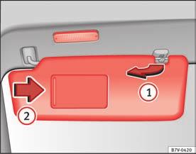 Se, og bliv set 113 Anvisning Læselamperne slukker, når bilen låses med nøglen eller nogle minutter efter at tændingsnøglen tages ud. Det forhindrer, at batteriet bliver afladet.