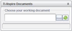 Tilføjelse af eksisterende TI-Nspire -dokumenter Brug TI-Nspire -dokumentpanelet til at åbne et eksisterende TI-Nspire dokument, som skal tilføjes til et PublishView -dokument.