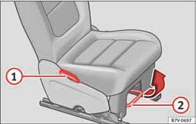 Sæder og hovedstøtter drejer kontakten fra positionen R til en anden position. FORSIGTIG Spejlene skal altid klappes ind, når bilen vaskes i automatiske vaskeanlæg.