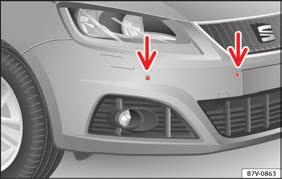 Sensorerne i stødfangeren kan få en forkert indstilling eller blive beskadiget på grund af stød, fx under parkering.