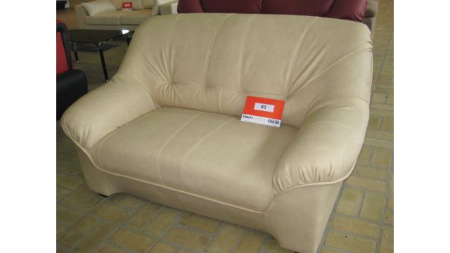 sofa i bonded læder - totalmål: 95x142 cm.