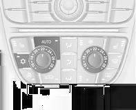 130 Klimastyring Automatisk drift AUTO Grundlæggende indstillinger for maksimal komfort: Tryk på knappen AUTO, luftfordeling og blæserhastighed reguleres automatisk.