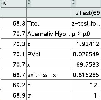 6. Hypotesetestning (1 normalfordelt variabel) 1f) Konklusion Da P - værdi =.6% < 5% forkastes H 0, Vi har et statistisk bevis for, at den modificerede proces giver et større middeludbytte.