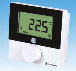 Complete wireless remote thermostat. 868MHz. Suitable for control system in the COMFORT IP-series. Regler für drahtloses System. 868MHz. Für COMFORT IP-Systeme.
