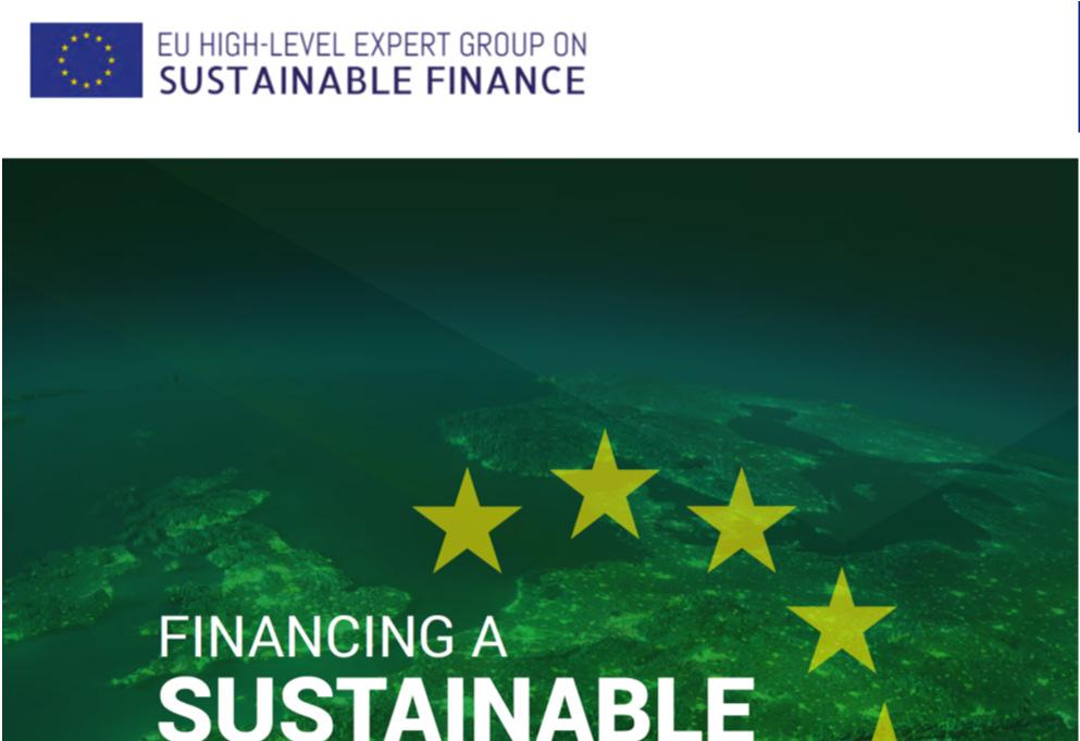 EU-kommissionen shandlingsplan i forlængelse af HLEG High Level Expert Group on Sustainable Finance afgav 31. januar sin endelige rapport.