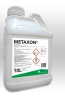 METAXON Producent: Nufarm Pakningsstørrelse: 10 L Aktivstof: MCPA 750 g/l Fareklasse: Ætsende Lokal irriterende / Sundhedsskadelig Risikosætninger: H302 H318 H401 Farlig ved indtagelse.