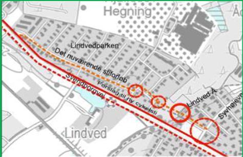 Etablering af supercykelsti En opgradering af cykelforbindelsen mellem det nordlige Lindved til og med kommunegrænsen syd for Højby har til formål at forbedre cykelforbindelsen mellem det kommende