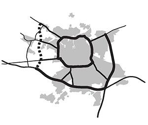 Ring 3 Vest - forprojektering Byrådet besluttede i 2009, at der i kommuneplanen skal udlægges en interessezone for en Ring 3 vest, som forbinder motorvej E20 med Bogensevej.