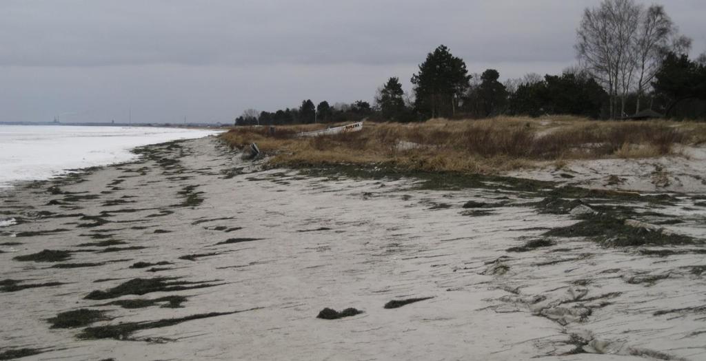 Sydvest for stranden findes Solrød Renseanlæg. Det rensede spildevand fra anlægget føres ud i Køge Bugt via en 700 meter lang havledning.