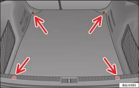 138 kan forringe bilens køreegenskaber eller kørselssikkerheden på grund af forskydningen af tyngdepunktet. Fordel bagagen jævnt i bagagerummet.