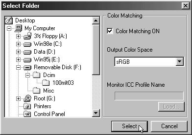 BRUG AF SOFTWARET - FARVETILPASNING Farvetilpasningsfunktionen i dette software har til opgave at reproducere et motivs farver på din monitor eller i et bestemt farvesystem.