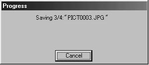 BRUG AF SOFTWARET - AT GEMME BILLEDER 6. Klik på "OK" (klik på "Choose" for Macintosh). Processen med at gemme billeder er startet.