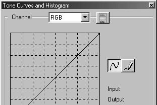 FARVEKORREKTION Korrektion ved hjælp af histogrammet - Korrektion af RGB-kanaler: 1. Klik på "RGB Histograms" knappen.