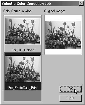FARVEKORREKTION Du udfører et registreret farvekorrektionsjob ved følgende procedure: 1. Vis det billede i området for det korrigerede billede, som skal korrigeres med en serie farvekorrektioner. 2.