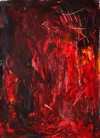 Rødt i Plomari, 66 x 51 cm, akryl på lærred 54 E Linda Fernov Barakken,