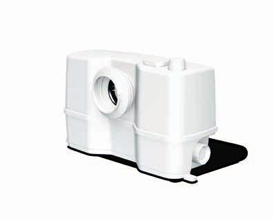 VALG AF PUMPE Grundfos W W er velegnet til at pumpe vand fra et enkelt toilet med vandret udløb og har tre ekstra tilslutningsmuligheder beregnet til brusekabine, bidet og håndvask. v = 0.