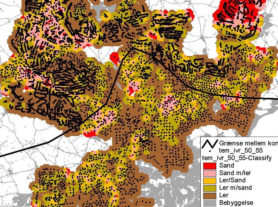 Redegørelse for grundvandsressourcerne i Århus Nord-området viden om fordampning fra skovarealer i beregningerne. I figur 8.3.