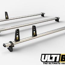 montering Crafter tagbøjler sæt med 3 bøjler 4 aerodynamiske Heavy Duty ULTI Bars tagbøjler til Volkswagen Crafter.