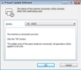 Den følgende metode kan også bruges til at starte P-touch Update Software.