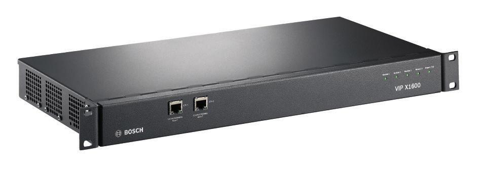 X600 er en modulopbygget videoindkoder med høj ydeevne til overvågningskameraer. Hver VIP X600 er en 4 x 4-enhed, der kan rumme op til 4 hot-swap-moduler - hver med 4 analoge audio/videoindgange.