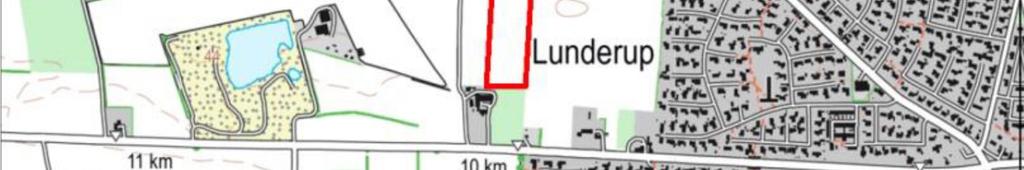 50 m), i lighed med den bufferzone, der er indlagt mellem boliger og graveområdet syd for Hellevadvej.