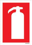 Brandskilte leveres som selvklæbende folie eller klæbet på 0,75 mm PVC plade.