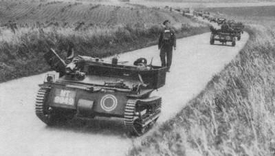 Britains Carden-Loyd kampvogn samt figurer fra Royal Tank Corps Indledning De engelske erfaringer med kampvogne under Første Verdenskrig førte til, at man indså et blivende behov for kampvogne, under