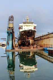 Fartøjet kom i dok i Thyborøn for at få udført diverse reparations- og vedligeholdelsesopgaver. Reaktionsevnen er høj i Thyborøn Shipyard, som driver flydedokken.