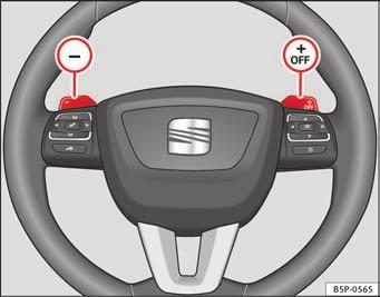 133 Rat med to skiftekontakter til tiptronic I biler med automatisk gearkasse kan gearene skiftes manuelt op og ned ved hjælp tiptronic.
