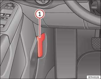274 Kontrol og påfyldning Åbning og lukning af motorhjelm Inden du åbner motorhjelmen, skal du kontrollere, at viskerarmene ligger ind mod forruden. Åbn førerdøren.
